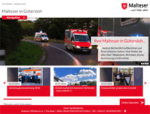 Tablet Screenshot of malteser-guetersloh.de